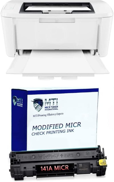 HP M110w LaserJet Check Printer Bundle with 141A Modified OEM MICR Cartridge