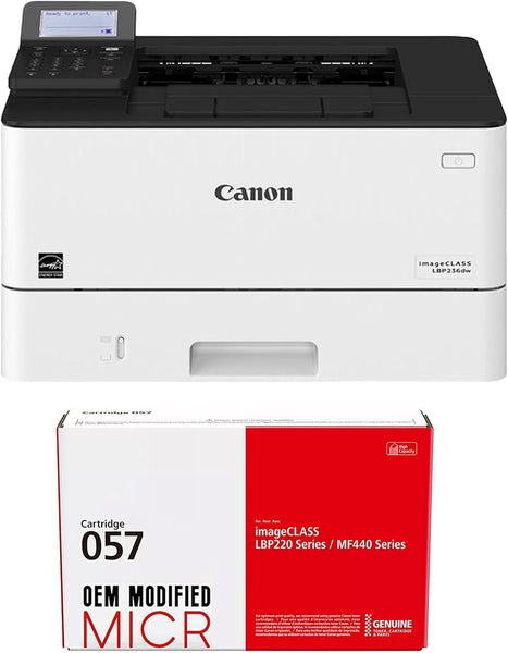 Canon LBP236dw Check Printer with OEM Modified CRG 057 MICR Toner Cartridge