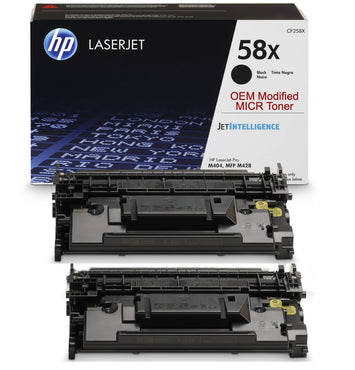 HP 58X OEM Modified CF258X MICR Toner Cartridge (High-Yield, 2-Pack)