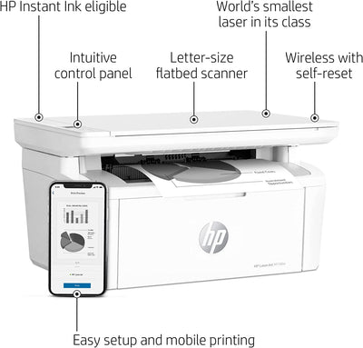 HP M140w LaserJet MFP Check Printer with MTI Compatible 141A MICR Cartridge