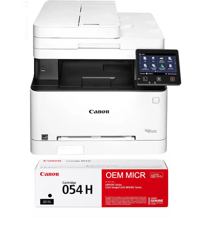 Canon imageCLASS MF642Cdw Check Printer with 1 OEM 054H MICR Cartridge (High Yield)