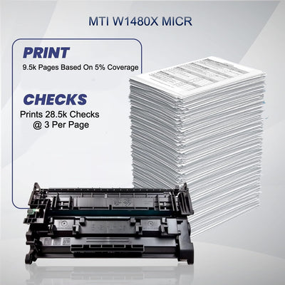 HP 148X W1480X OEM Modified MICR Toner Cartridge (High Yield)