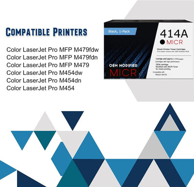 HP 414A W2020A OEM Modified MICR Toner Cartridge