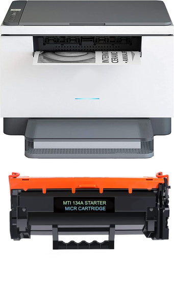 HP M209DW LaserJet Printer with 1 MTI 134A W1340A MICR Toner Cartridge