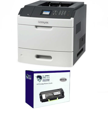 Lexmark MS810dn Renewed Check Printer with MTI 52D1000 MICR Cartridge