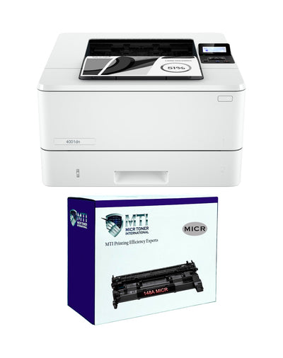 HP 4001dn LaserJet Pro Printer and MTI 148A W1480A MICR Cartridge