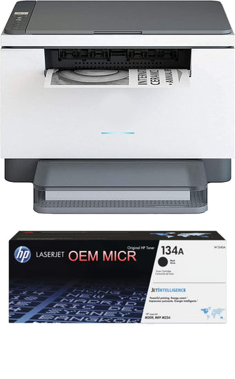 HP M209DW LaserJet Printer with 1 OEM 134A MICR Cartridge