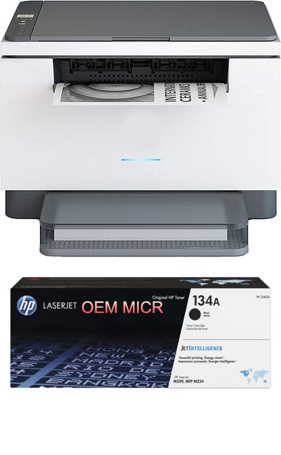 HP M209DW LaserJet Printer with 1 OEM 134A MICR Cartridge