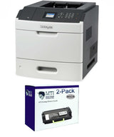 Lexmark MS810DN Renewed Check Printer with 2 MTI 521 52D1000 MICR Cartridges