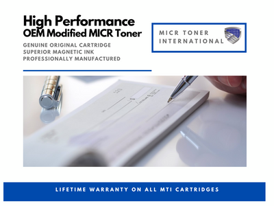 HP 4001n LaserJet Pro MICR Printer and 1 HP OEM Modified 148A MICR Cartridge