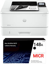 HP 4001n LaserJet Pro MICR Printer and 1 HP OEM Modified 148A MICR Cartridge