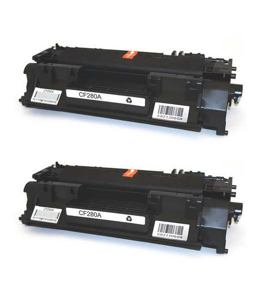 MTI 80A Compatible HP CF280A Toner Cartridge (Black, 2-pack)